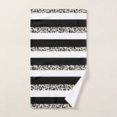 Hôtel Rose Noir Or Blanc Rayé (Serviette à main)