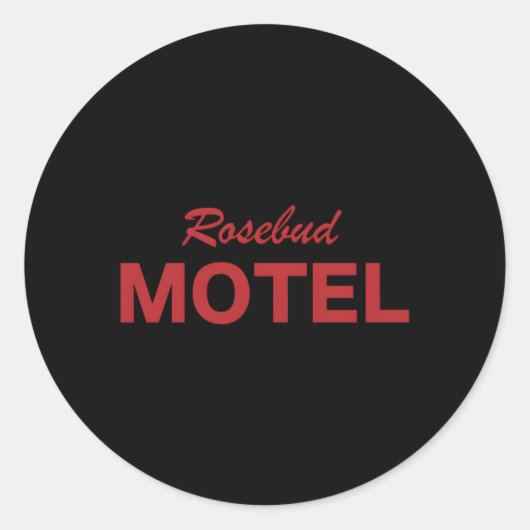 Hotel Rosebud Ronde Sticker (Voorkant)