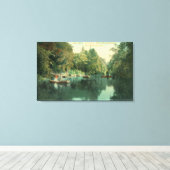 Hotel Rowardennan Guests Boating on Lake Canvas Afdruk (Insitu (Houten vloer))