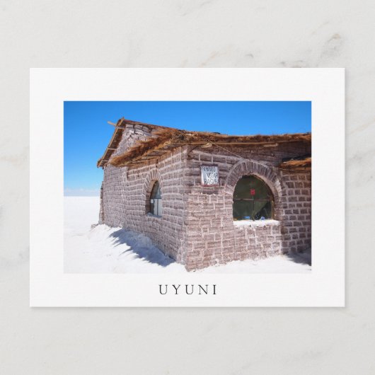 Hôtel sel Uyuni, carte postale blanche (Devant)