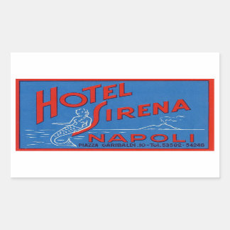 Hotel Sirena (Napels, Italië) Rechthoekige Sticker