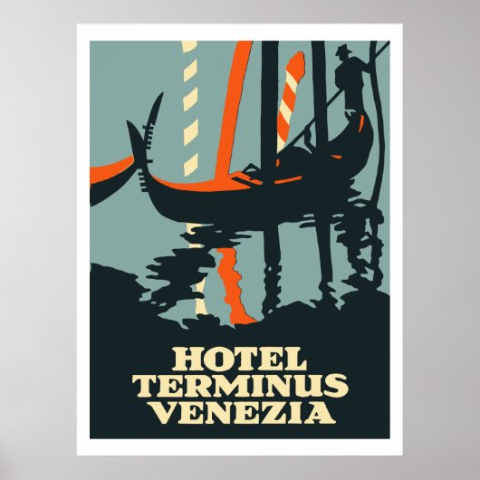 Hotel Terminus Venezia (Italië) Poster (Voorkant)