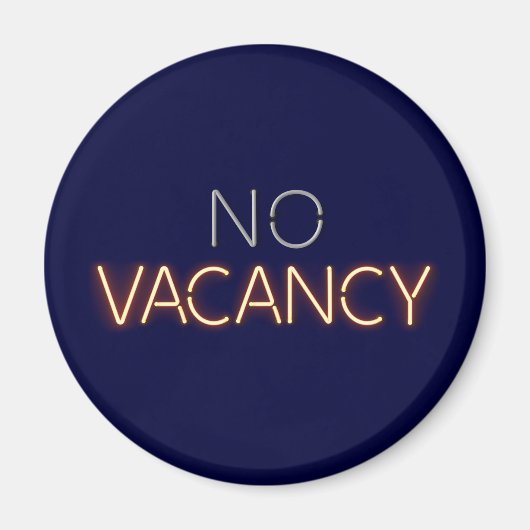 Hotel Vacancy No Vacancy Neon Lights Magneet (Voorkant)