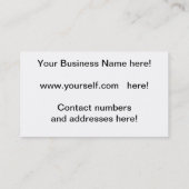 Hotel visitekaartje (Achterkant)