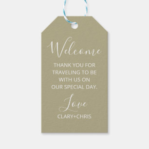 Hotel Welkom Labels, Out of Town Wedding Gift Bag Cadeaulabel