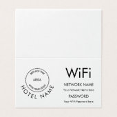Hotel Wifi Détails pour les clients Logo N'importe (Outside Unfolded)