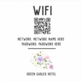 Hotel WiFi Sticker met QR-code (Voorkant)