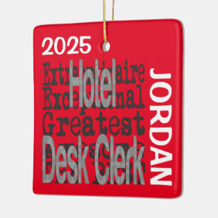 Hotelbalie Medewerker Extraordinaire Aangepast Keramisch Ornament