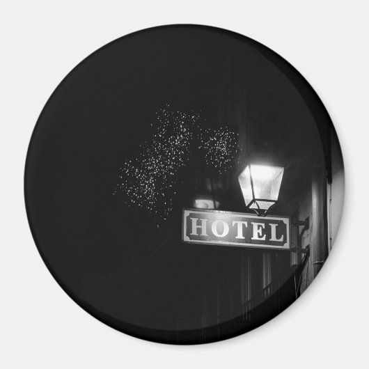 hotelbord, straatlicht en veel licht magneet (Voorkant)