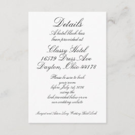 Hotelgegevens Informatiekaartje