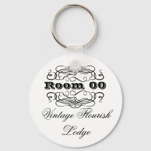 hotelkamer voor typografie sleutelhanger