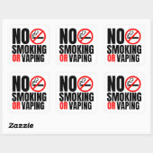 Hotelkamer zonder roken vierkante sticker (Vel)