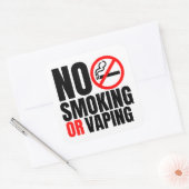 Hotelkamer zonder roken vierkante sticker (Envelop)