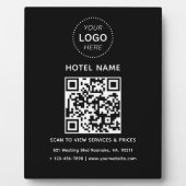 Hotelnaam Logo & QR code Diensten Prijzen Details Fotoplaat (Voorkant)
