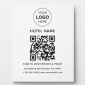 Hotelnaam Logo & QR code Diensten Prijzen Details Fotoplaat (Voorkant)