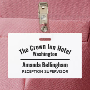 Hotelpersoneel Naam Identiteit Badge