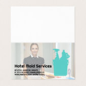 hotelschoonmaker | Maid Services Visitekaartjes (Buitenkant ongevouwen)