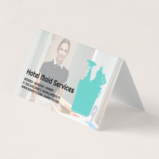 hotelschoonmaker | Maid Services Visitekaartjes (Voorkant)