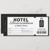 Hotelverblijfreserveringsvoucher Certificaat Kaart (Voorkant / Achterkant)