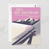 Hotham, Victoriaans Alps ski poster. Briefkaart (Voorkant / Achterkant)