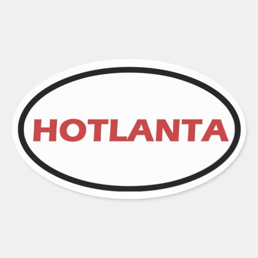 HOTLANTA OVALE STICKER (Voorkant)