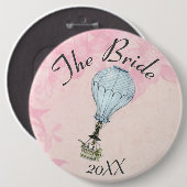 hotline ballon tekstbruiloft ronde button 6,0 cm (Voorkant /achterkant)