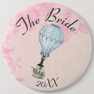hotline ballon tekstbruiloft ronde button 6,0 cm