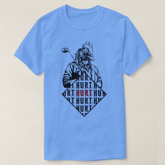 Hotline Miami Chicken Golf Club HURT TShirt 1 (Design devant)