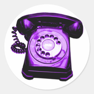 Hotline-Paars Ronde Sticker