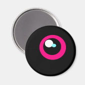HotPink Monster Koelkast Oogmagneet #1 Magneet (Voorkant / Achterkant)