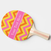 HotPink Pineapple Pumpkin LG Chevron Name Monogram Tafeltennisbatje (Zijkant)