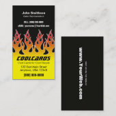 Hotrod classique flambe le carte de visite (Devant / Derrière)