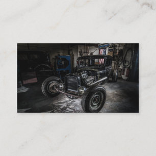 Hotrod dans un Carte de visite de garage