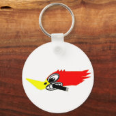 hotroodhoutpecker sleutelhanger (Voorkant)