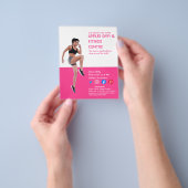 hotroze foto fitnessprogramma persoonlijke trainer flyer (Hand)