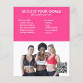 hotroze foto fitnessprogramma persoonlijke trainer flyer (Achterkant)