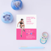 hotroze foto fitnessprogramma persoonlijke trainer flyer (Enkel)