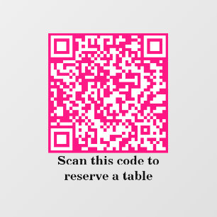 Hotroze QR-code   Voorbehoud tabel   Raamsticker