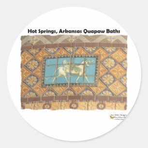 HotSprings, AR Quapaw Koepel Tegels II Cadeaus Kle Ronde Sticker