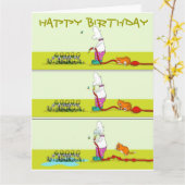 Hotte Down, drôle jardinage grasse chat et carte D (Fleur jaune)