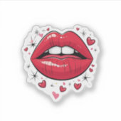 Hotte Lippen Sticker (Voorkant)