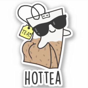 Hottea Grappige Hot Tea Pun Sticker