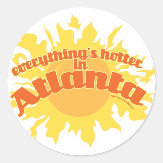 Hotter in Atlanta Ronde Sticker (Voorkant)