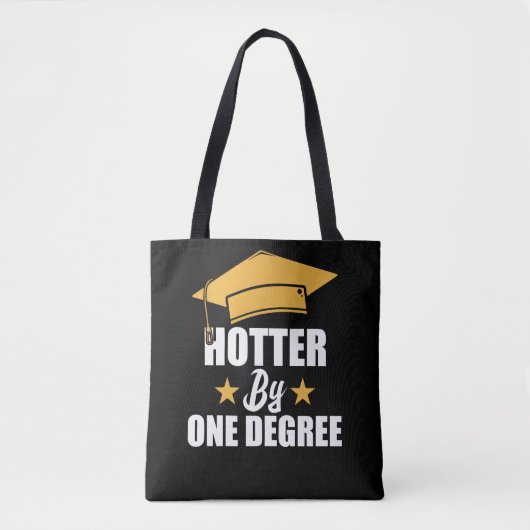 Hotter op één graad Funny Afstuderen studenten Draagtas (Voorkant)
