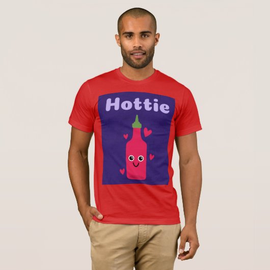 HOTTIE FUNNY CHAUD SAUCE T-SHIRT (Devant entier)