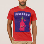HOTTIE FUNNY CHAUD SAUCE T-SHIRT (Devant)