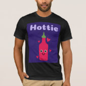 HOTTIE FUNNY CHAUD SAUCE T-SHIRT (Devant)