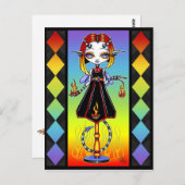 Hotty Pixie Stick Fire Starter Rainbow Briefkaart (Voorkant / Achterkant)