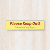 "Hou alsjeblieft op!" Bordjee Deurbordje (Voorkant)