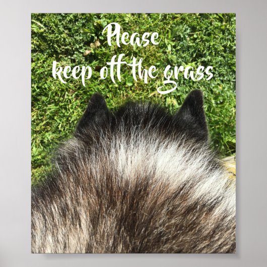 Hou alsjeblieft van het grasbord poster (Voorkant)